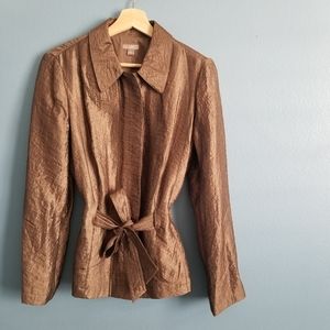 J. Jill metalic bronze jacket (8)